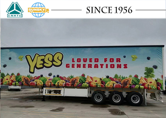Side Curtain Trailer Drop Side Tipping Trailer 40Ft Curtain Side Semi-Trailer