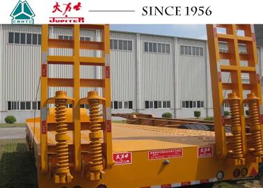 40 Tons 3 Axles Low Bed Trailer High Tensile Steel Material With Spring Suspension