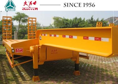 40 Tons 3 Axles Low Bed Trailer High Tensile Steel Material With Spring Suspension