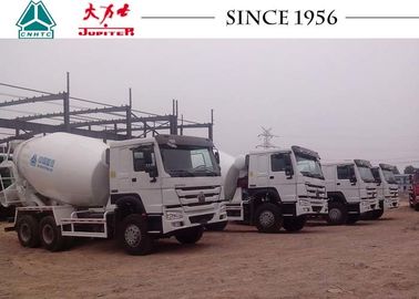 10 Wheeler HOWO Concrete Mixer Truck 5-15 M³ Capacity With SC16 Rear Axle